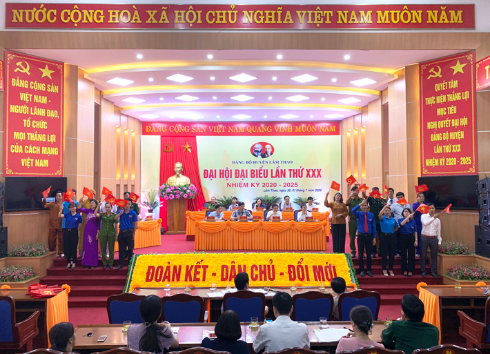 Tổng duyệt chương trình Đại hội Đảng bộ huyện lâm Thao lần thứ XXX